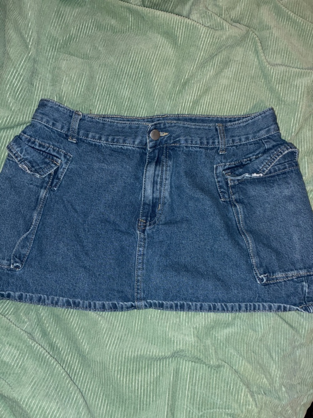 SHEIN Dark Blue Denim Mini Skirt